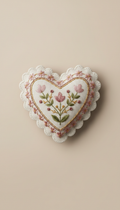 Hand-Embroidered Linen Ornament